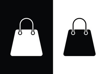Shopping Bag Icon Vector Logo Template. eCommerce icon vector Illustration Design