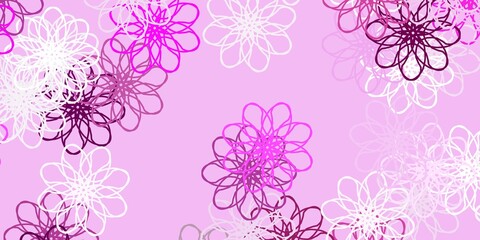 Fototapeta na wymiar Light Pink vector natural layout with flowers.