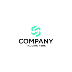 Cool S letter logo. Great brand for companies related to technology, Digital, Artificial Intelligence, Minds, Machines, Build ideas, communications, media, etc.