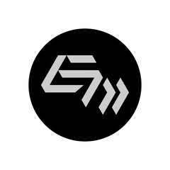 EM Letter Logo Design With Simple style