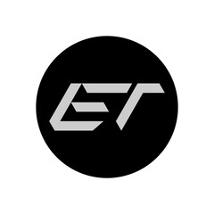 ET Letter Logo Design With Simple style