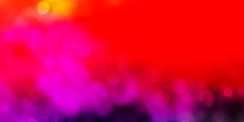 Light Multicolor vector backdrop with circles. Glitter abstract illustration with colorful drops. Pattern for wallpapers, curtains.