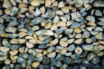 wooden logs background for wallpaper. Wood texture.
