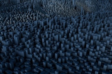 Fototapeta premium Abstract background of extruded rectangles, 3D rendering