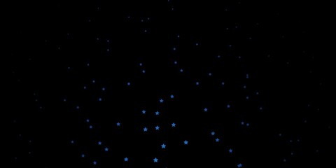 Dark BLUE vector background with colorful stars. Colorful illustration in abstract style with gradient stars. Best design for your ad, poster, banner.