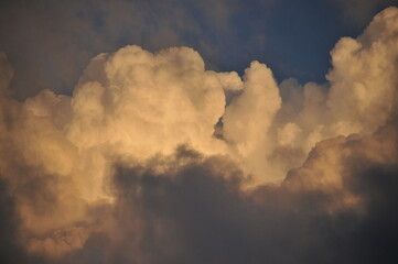 Clouds forming before the storm.