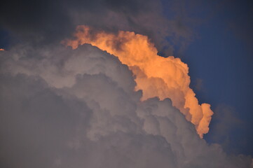 Clouds forming before the storm.