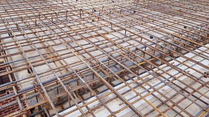 Steel reinforcement for the concrete floor