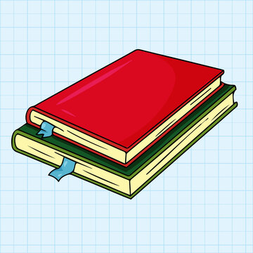 Back to school doodle elements books vecor illustration isolated on color background