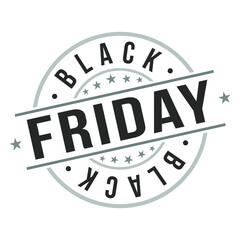 Black Friday Quality Original Stamp Design Vector Art Round Seal Badge.