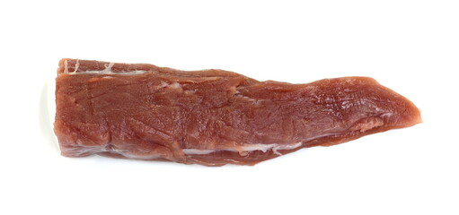 Fresh raw beef meat isolated over white background