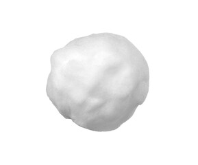 Snowball isolated on white background.