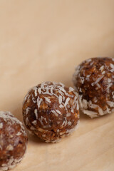 Energy balls in a row