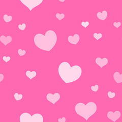 Fototapeta na wymiar Hearts seamless pattern. Loop texture background of heart icons. Romance and love design.