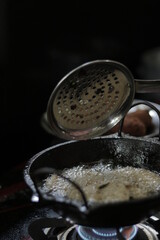 delicious evening food prepared during in a kitchen.