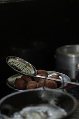 delicious evening food prepared during in a kitchen.