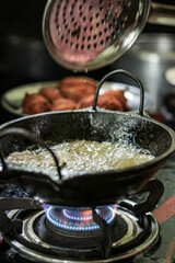 delicious evening food prepared during in a kitchen.