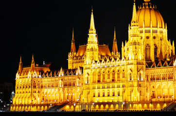 Fototapeta premium A beautiful view of Budapest city at Hungary.