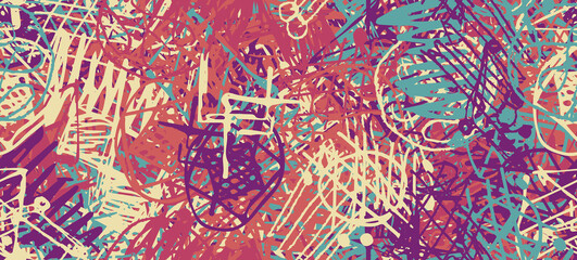Multi-color abstract background. Color seamless texture. Grunge graffiti
