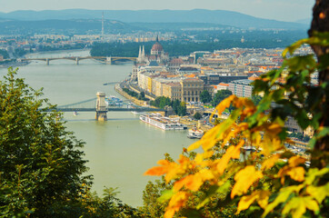 Fototapeta premium A beautiful view of Budapest city at Hungary.