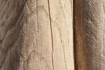 Close up of old aged weathered cracked wood profile surface texture log texture old wood texture. Beautiful wooden texture. Rustic wooden surface.