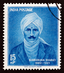 Tamil writer Subramania Bharati (India 1960)