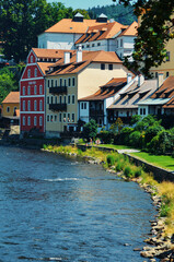 A beautiful view of Cesky Krumlov city at Austria.