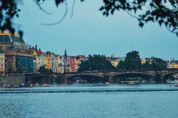 A beautiful view of Prague city at Czech Republic.
