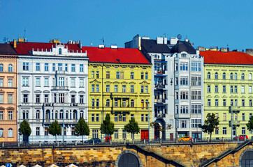 Naklejka premium A beautiful view of Prague city at Czech Republic.