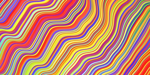 Obraz premium Light Multicolor vector texture with curves. Brand new colorful illustration with bent lines. Smart design for your promotions.