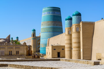 Kalta Minor in the town of Itchan Kala, Khiva, Uzbekistan