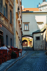 Obraz na płótnie Canvas A beautiful view of Prague city at Czech Republic.