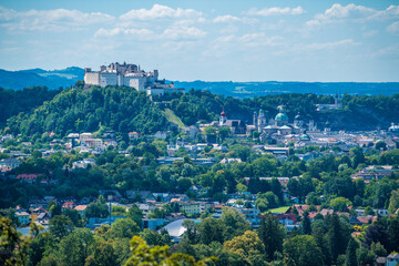 Festung Hohensalzburg von Aigen aus gesehen