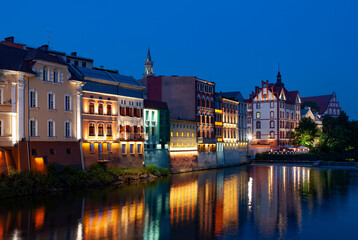 Venice of Opole in sunset, Poland