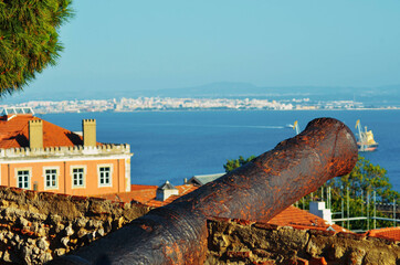 A beautiful view of Lisbon city and your nature at Portugal.