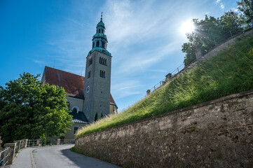 Pfarrkirche Salzburg-Mülln im Sonnenschein