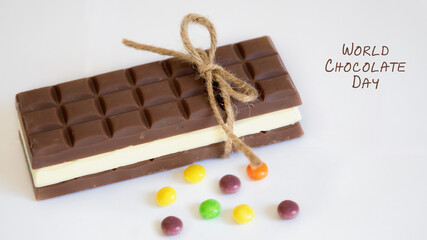 Black and white chocolate, International Chocolate Day, International Sweets Day
