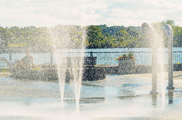 A beautiful view of Toronto Island Park at Toronto, Canada.