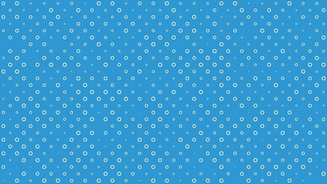 White circles on blue background are changed size with top view motion