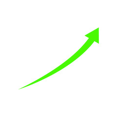 growing green arrow, vector illustration
