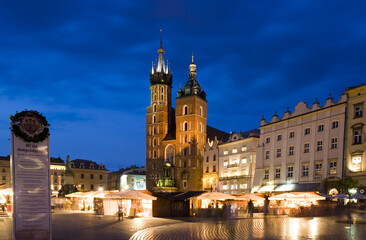 Fototapeta na wymiar The St. Mary Church in Krakow