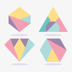 geometric texture abstract memphis layout shapes triangle diamond