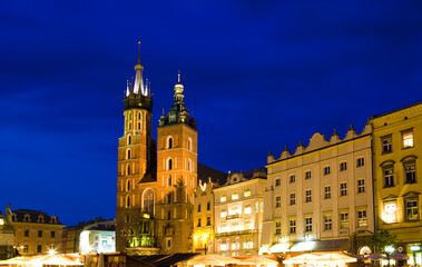 Fototapeta na wymiar The St. Mary Church in Krakow