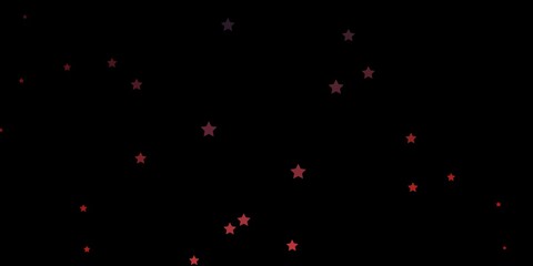 Dark Red vector background with small and big stars. Blur decorative design in simple style with stars. Design for your business promotion.