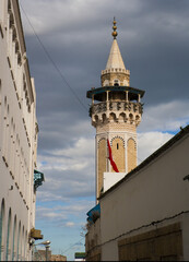 The tower of the Great mosque in Tunis