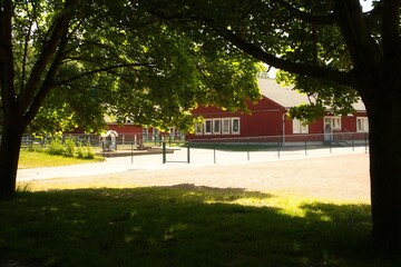 夏の日の幼稚園