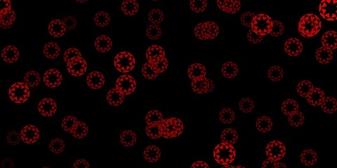 Dark green, red vector template with circles.