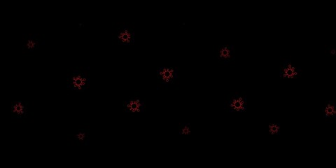 Dark red, yellow vector template with flu signs.