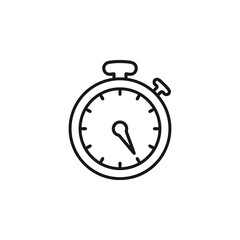 Stopwatch icon flat vector illustration