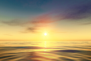 Fototapeta na wymiar beautiful ocean water sunset background